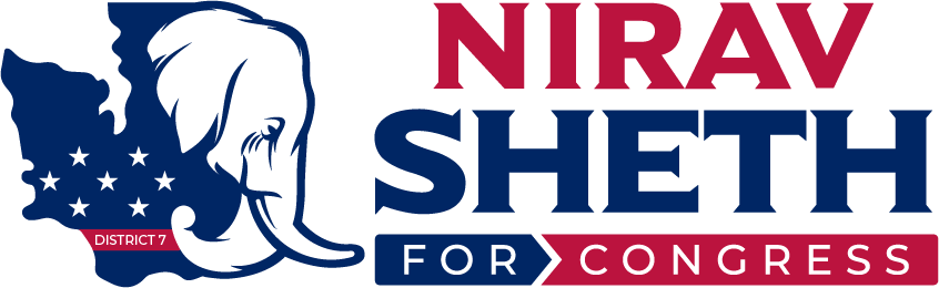 Nirav Sheth For Congress Logo