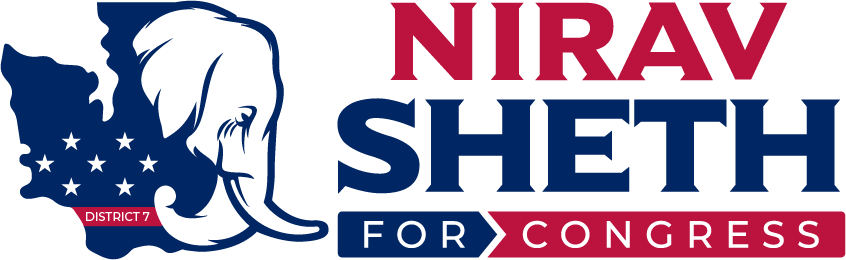 Nirav Sheth For Congress Logo